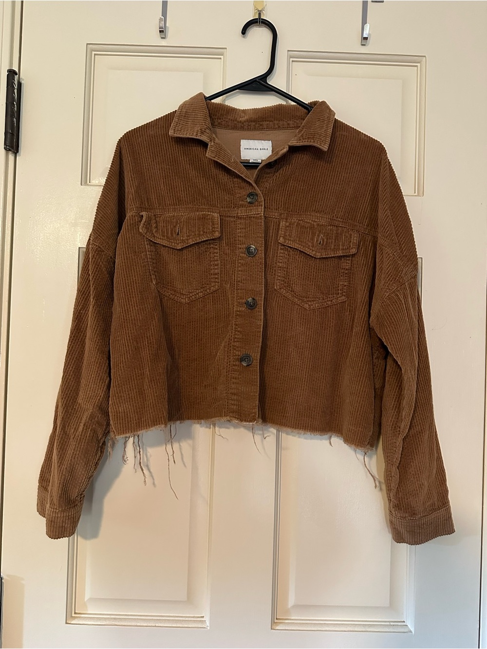 American Eagle Outfitters Brown Corduroy Cropped Jacket